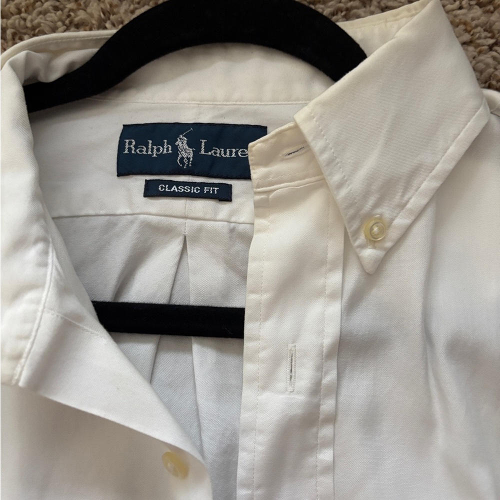 Ralph Lauren White Dress Shirt Classic Cotton